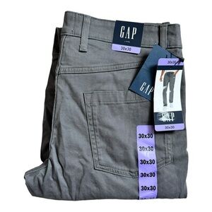 GAP Men's 30x30 Stretch Slim Fit Pants Chino Grey New with Tags‎
